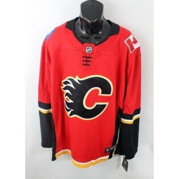 Calgary Flames Mens Fanatics Jersey NHL Breakaway Hockey Licensed Red Sz XL - Picture 1 of 16